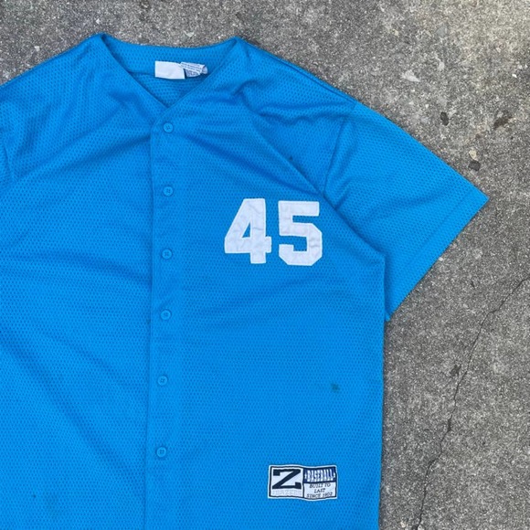 Vintage Jerzees Mesh Baseball Jersey Men's Large - Picture 1 of 6